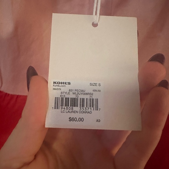 NWT Pink gradient tired tie back dress - Picture 6 of 6